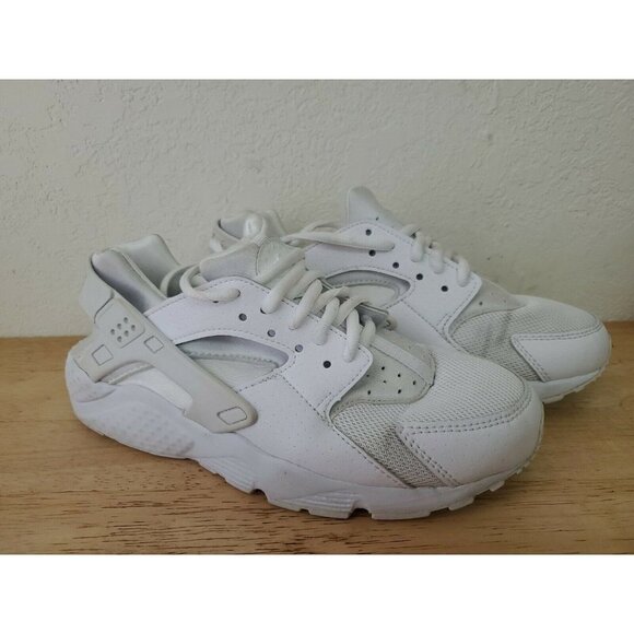Nike Air Huarache Run 654275-110 Triple White Youth Size 5.5 Y - Picture 2 of 6